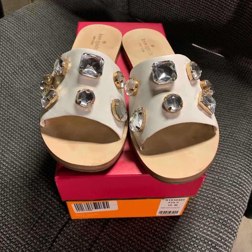 NEW KATE SPADE AVILA CRYSTAL EMBELLISHED SANDALS